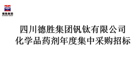 四川德胜集团化学品药剂年度集中采购招标